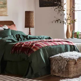 Berry Check Cabin Wool Blanket