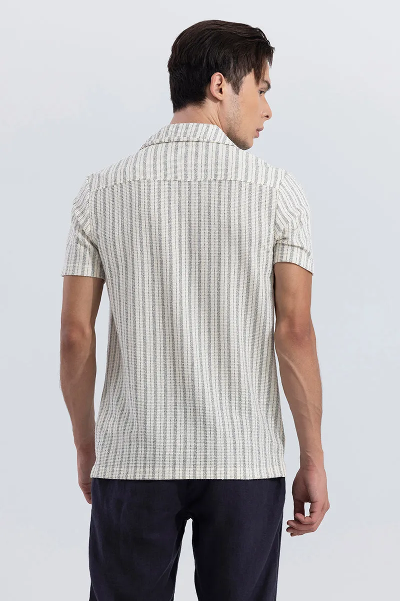 Blaze Stripe Cream Knitted Shirt