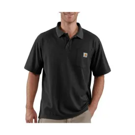 Carhartt Men's Contractor's Short Sleeve Pocket Work Polo Shirt - Black - ONLINE STORE CREDIT/EXCHANGE ONLY
