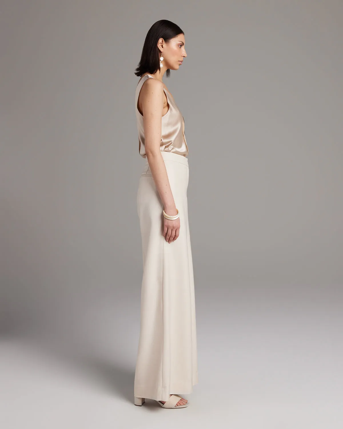 High Waist Wide Trouser