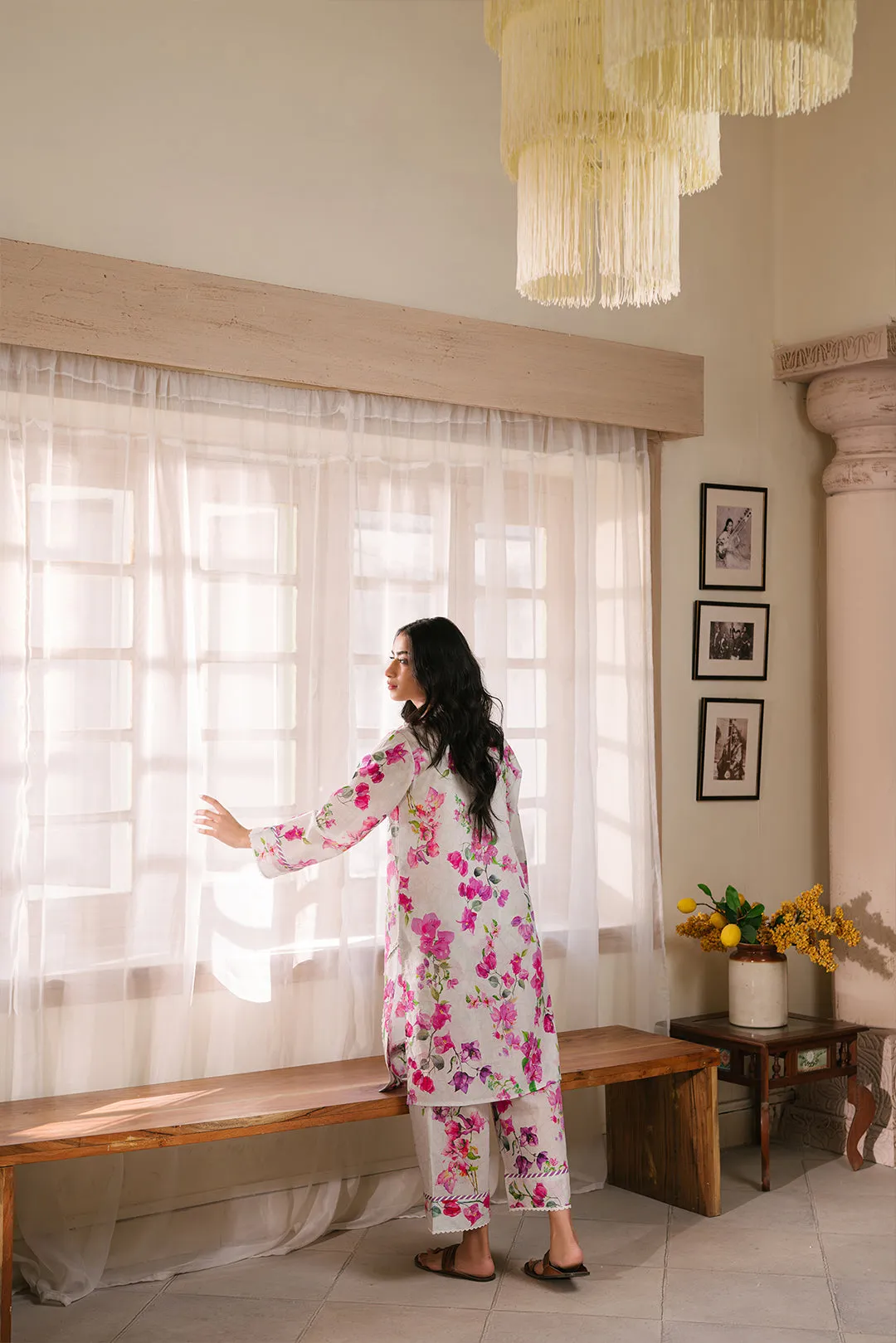Pink Trellis Matching Set