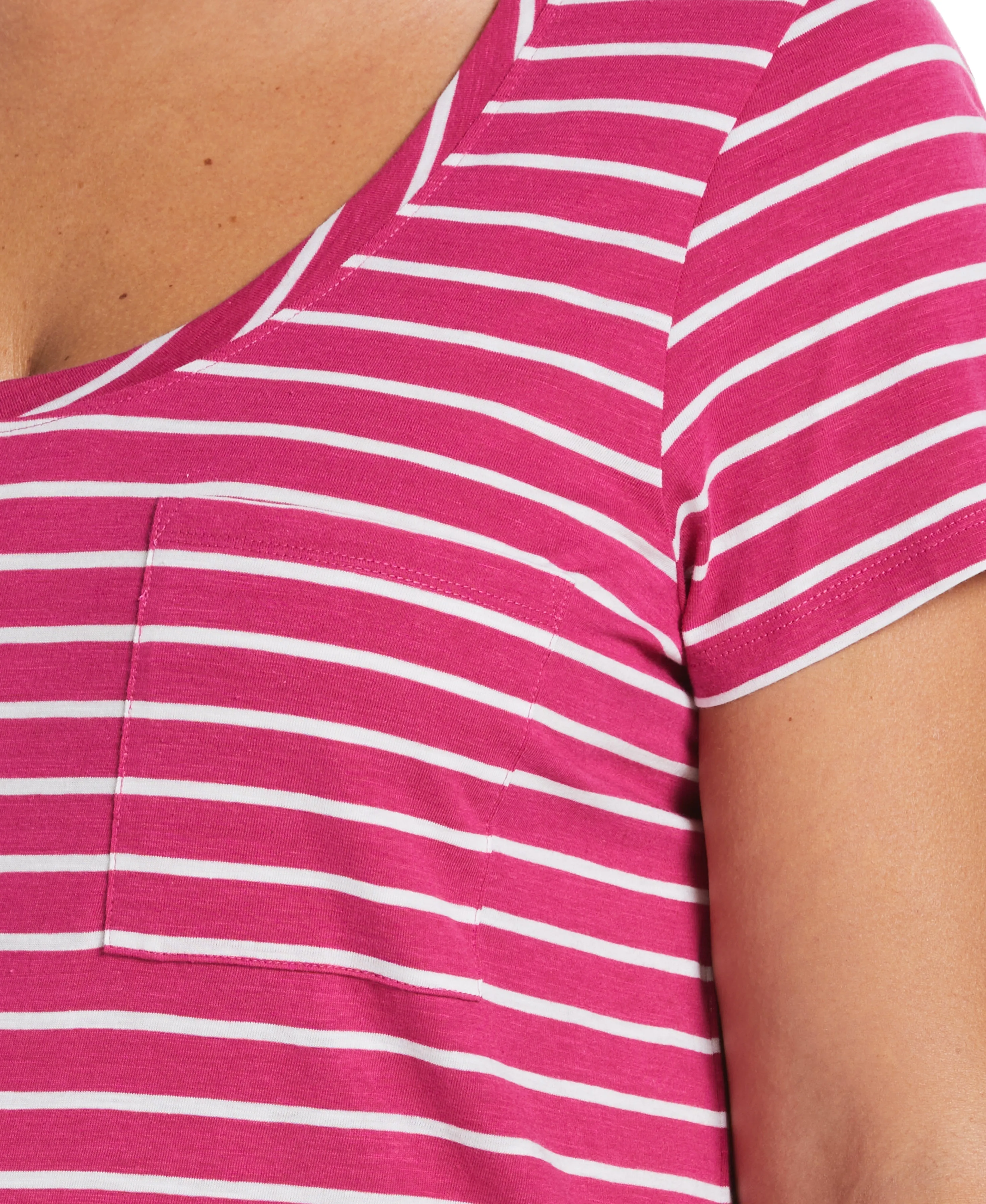 Plus Size Stripe Slub Tee