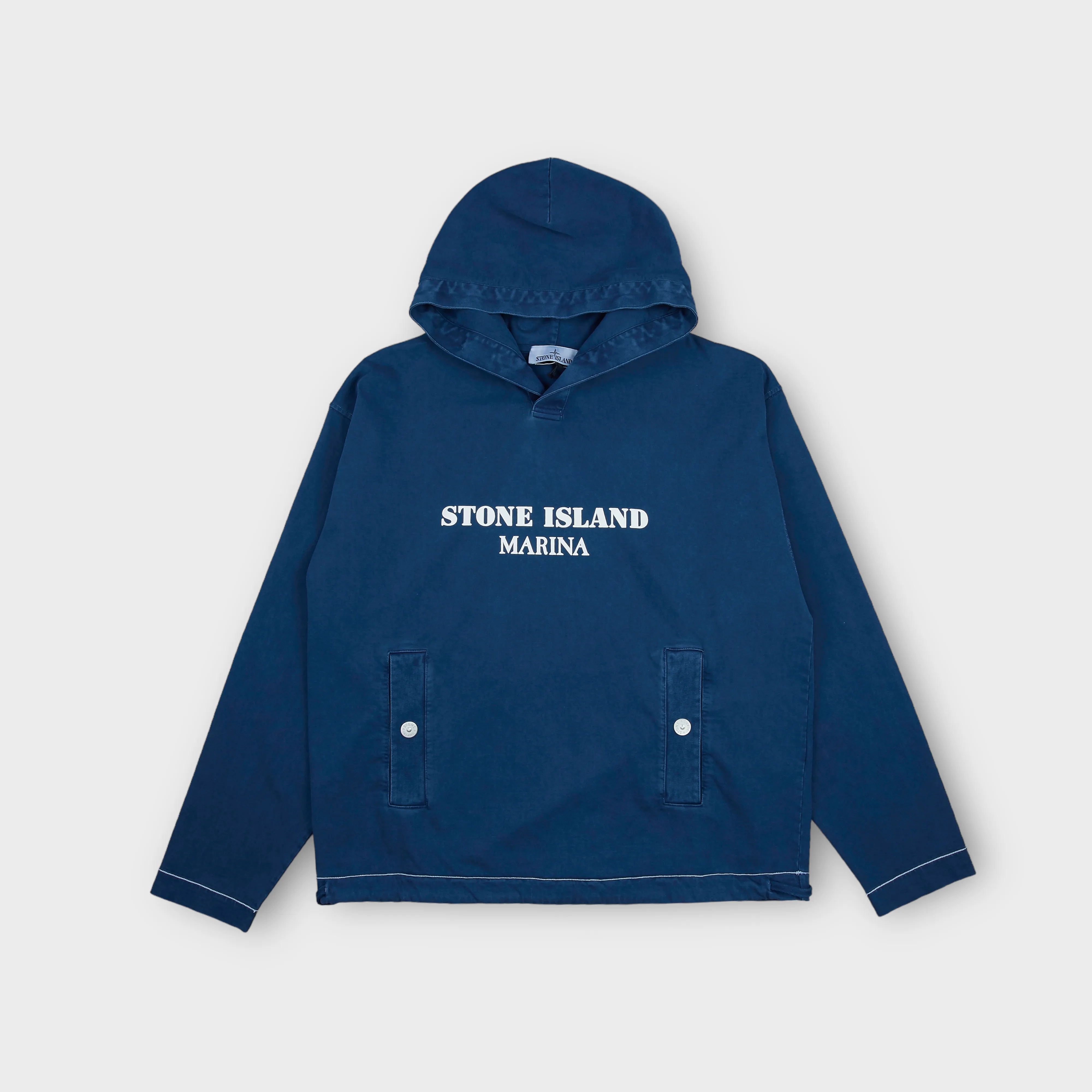 Stone Island 615X2 Marina Felpa Hoodie I Blå